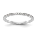 14k White Gold 1/6 carat Diamond Complete Wedding Band