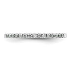 14k White Gold 1/5 carat Diamond Complete Wedding Band
