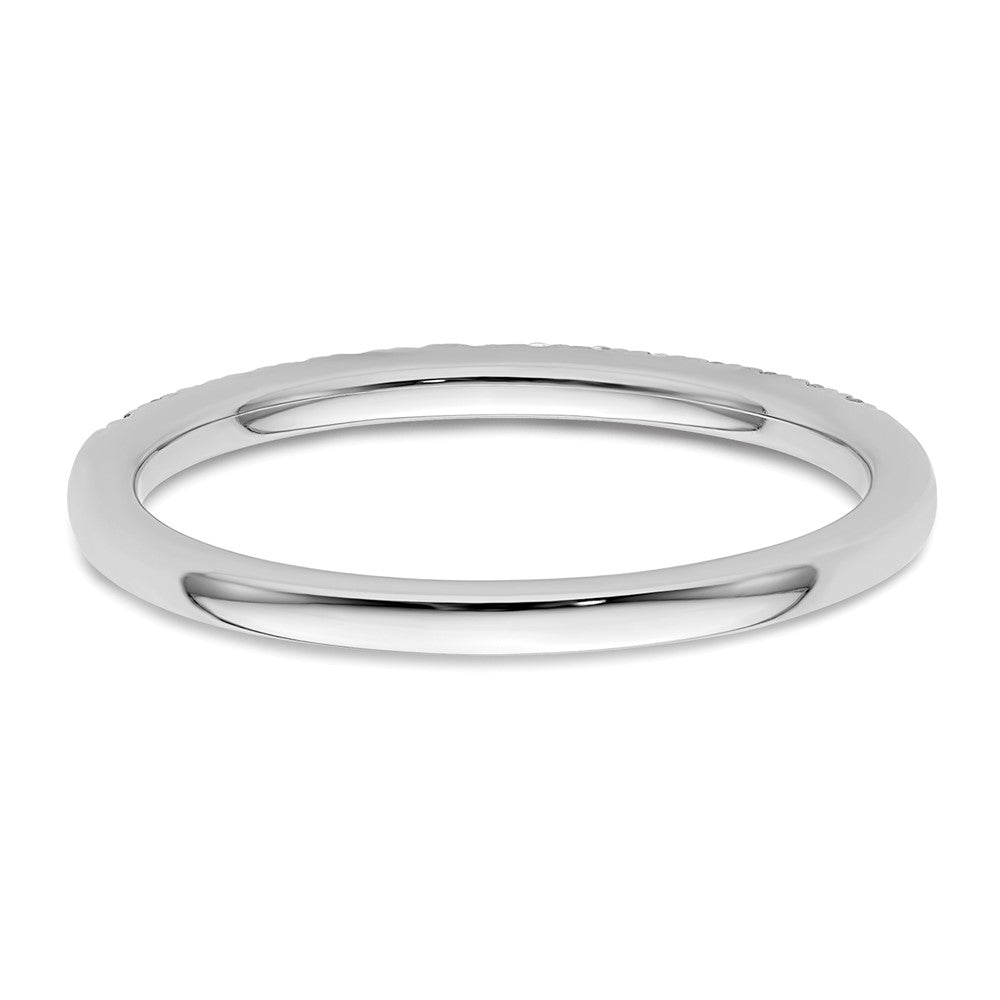 14k White Gold 1/5 carat Diamond Complete Wedding Band