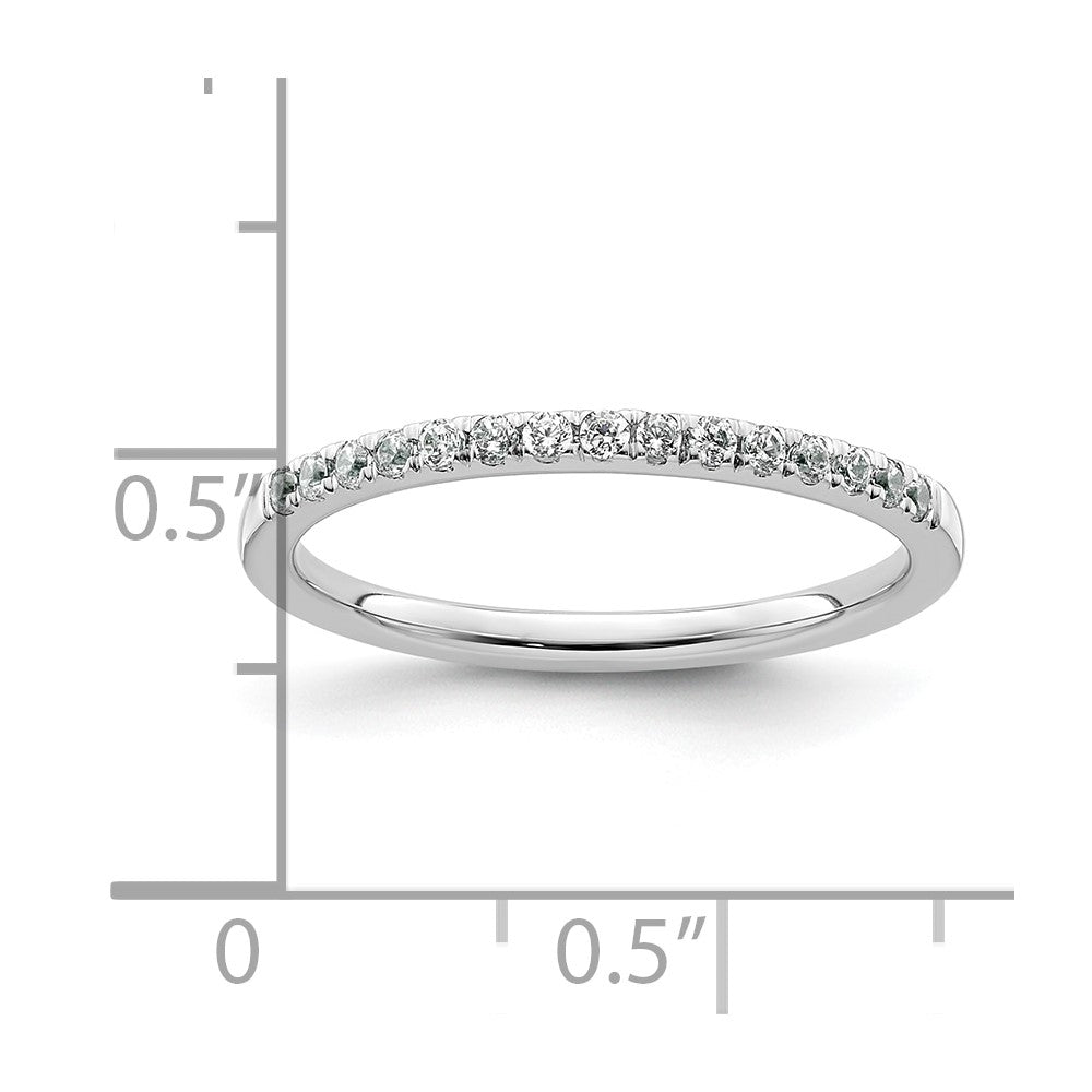 14k White Gold 1/5 carat Diamond Complete Wedding Band