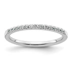 14k White Gold 1/5 carat Diamond Complete Wedding Band