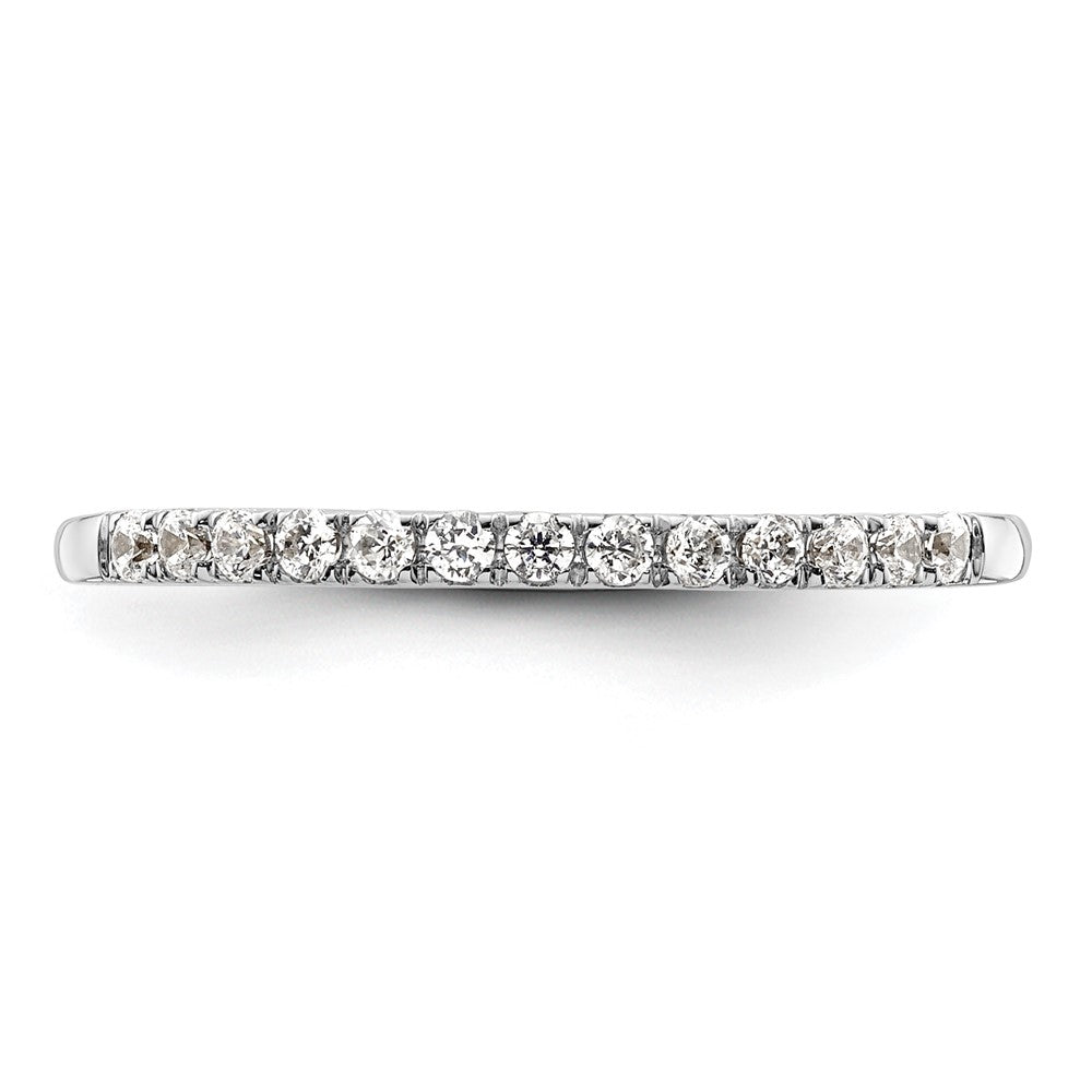 14k White Gold 1/4 carat Diamond Complete Wedding Band