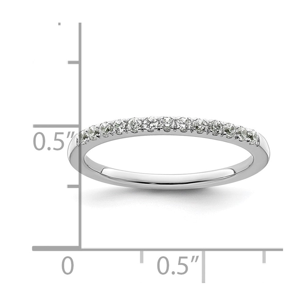 14k White Gold 1/4 carat Diamond Complete Wedding Band