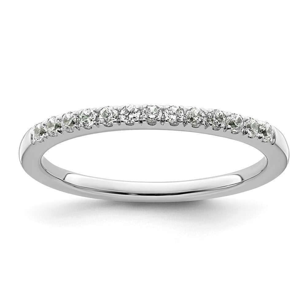 14k White Gold 1/4 carat Diamond Complete Wedding Band