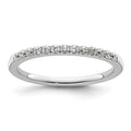 14k White Gold 1/4 carat Diamond Complete Wedding Band