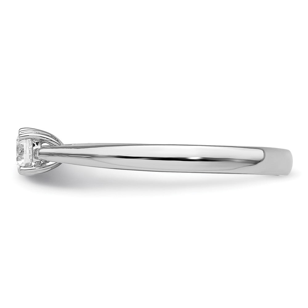 True Origin 14K White Gold 1/4 carat Lab Grown Diamond VS+ F+ Complete Round Solitaire Ring