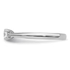 True Origin 14K White Gold 1/4 carat Lab Grown Diamond VS+ F+ Complete Round Solitaire Ring