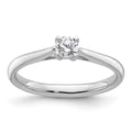 True Origin 14K White Gold 1/4 carat Lab Grown Diamond VS+ F+ Complete Round Solitaire Ring