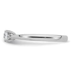 True Origin 14K White Gold 1/3 carat Lab Grown Diamond VS+ F+ Complete Round Solitaire Ring