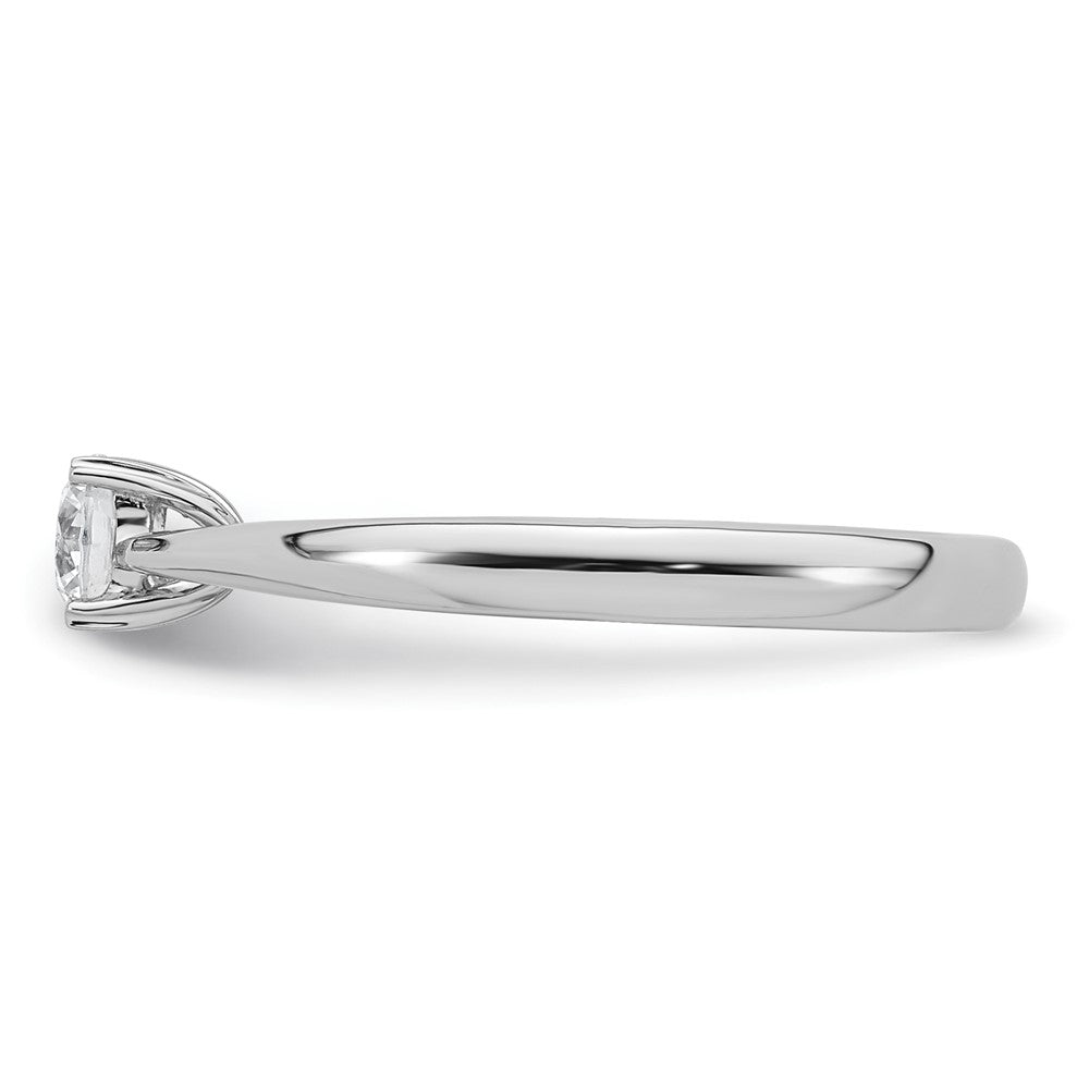 True Origin 14K White Gold 1/3 carat Lab Grown Diamond VS+ F+ Complete Round Solitaire Ring