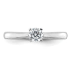 True Origin 14K White Gold 1/3 carat Lab Grown Diamond VS+ F+ Complete Round Solitaire Ring