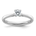 True Origin 14K White Gold 1/3 carat Lab Grown Diamond VS+ F+ Complete Round Solitaire Ring