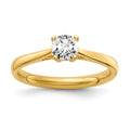 True Origin 14K Yellow Gold 1/3 carat Lab Grown Diamond VS+ F+ Complete Round Solitaire Ring