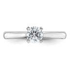 True Origin 14K White Gold 1/2 carat Lab Grown Diamond VS+ F+ Complete Round Solitaire Ring