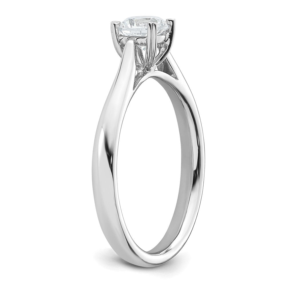 True Origin 14K White Gold 1/2 carat Lab Grown Diamond VS+ F+ Complete Round Solitaire Ring