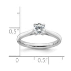 True Origin 14K White Gold 1/2 carat Lab Grown Diamond VS+ F+ Complete Round Solitaire Ring