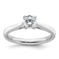 True Origin 14K White Gold 1/2 carat Lab Grown Diamond VS+ F+ Complete Round Solitaire Ring