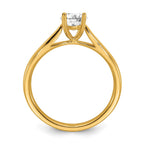 True Origin 14K Yellow Gold 1/2 carat Lab Grown Diamond VS+ F+ Complete Round Solitaire Ring