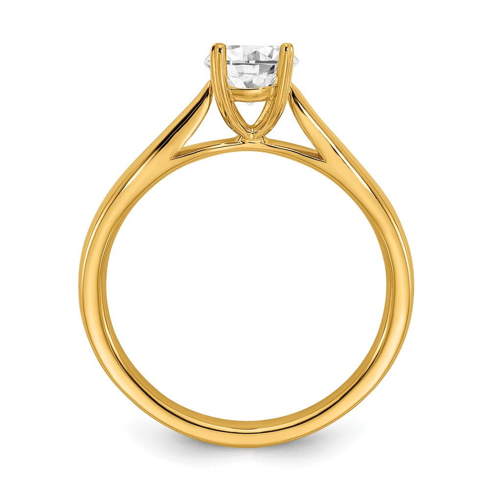 True Origin 14K Yellow Gold 1/2 carat Lab Grown Diamond VS+ F+ Complete Round Solitaire Ring