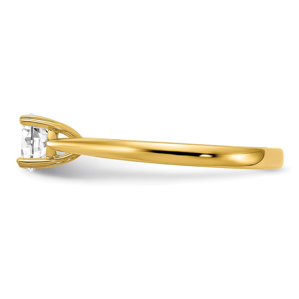 True Origin 14K Yellow Gold 1/2 carat Lab Grown Diamond VS+ F+ Complete Round Solitaire Ring