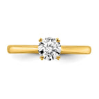 True Origin 14K Yellow Gold 1/2 carat Lab Grown Diamond VS+ F+ Complete Round Solitaire Ring