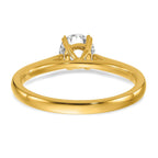 True Origin 14K Yellow Gold 1/2 carat Lab Grown Diamond VS+ F+ Complete Round Solitaire Ring