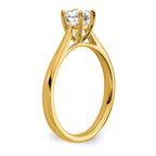 True Origin 14K Yellow Gold 1/2 carat Lab Grown Diamond VS+ F+ Complete Round Solitaire Ring