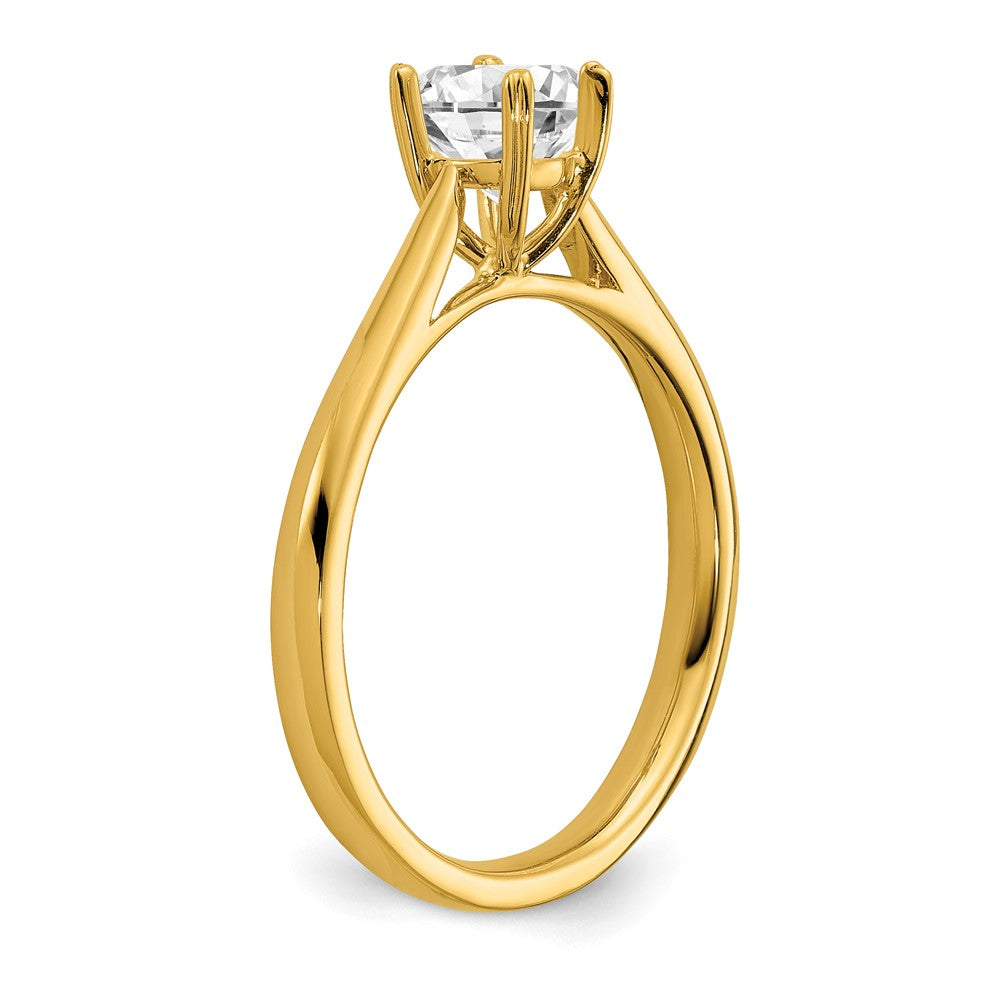 True Origin 14K Yellow Gold 1/2 carat Lab Grown Diamond VS+ F+ Complete Round Solitaire Ring