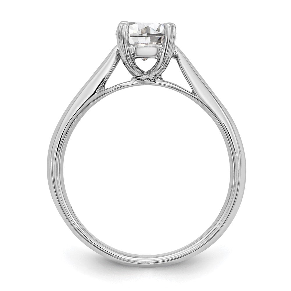 True Origin 14k White Gold 1 carat Lab Grown Diamond VS/SI+ G+ Round Solitaire Engagement Ring