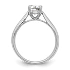 True Origin 14k White Gold 1 carat Certified Complete Lab Grown Diamond VS/SI+ G+ Round Solitaire Engagement Ring