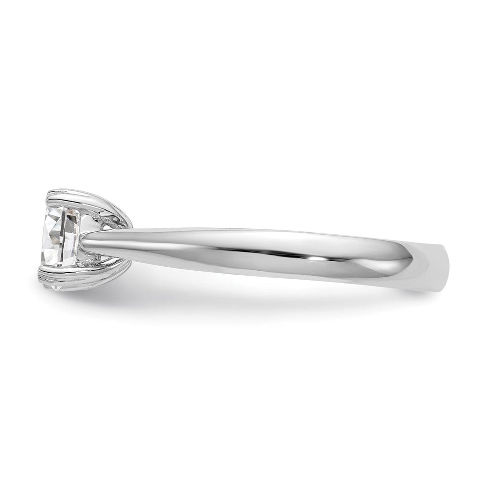 True Origin 14k White Gold 1 carat Lab Grown Diamond VS/SI+ G+ Round Solitaire Engagement Ring