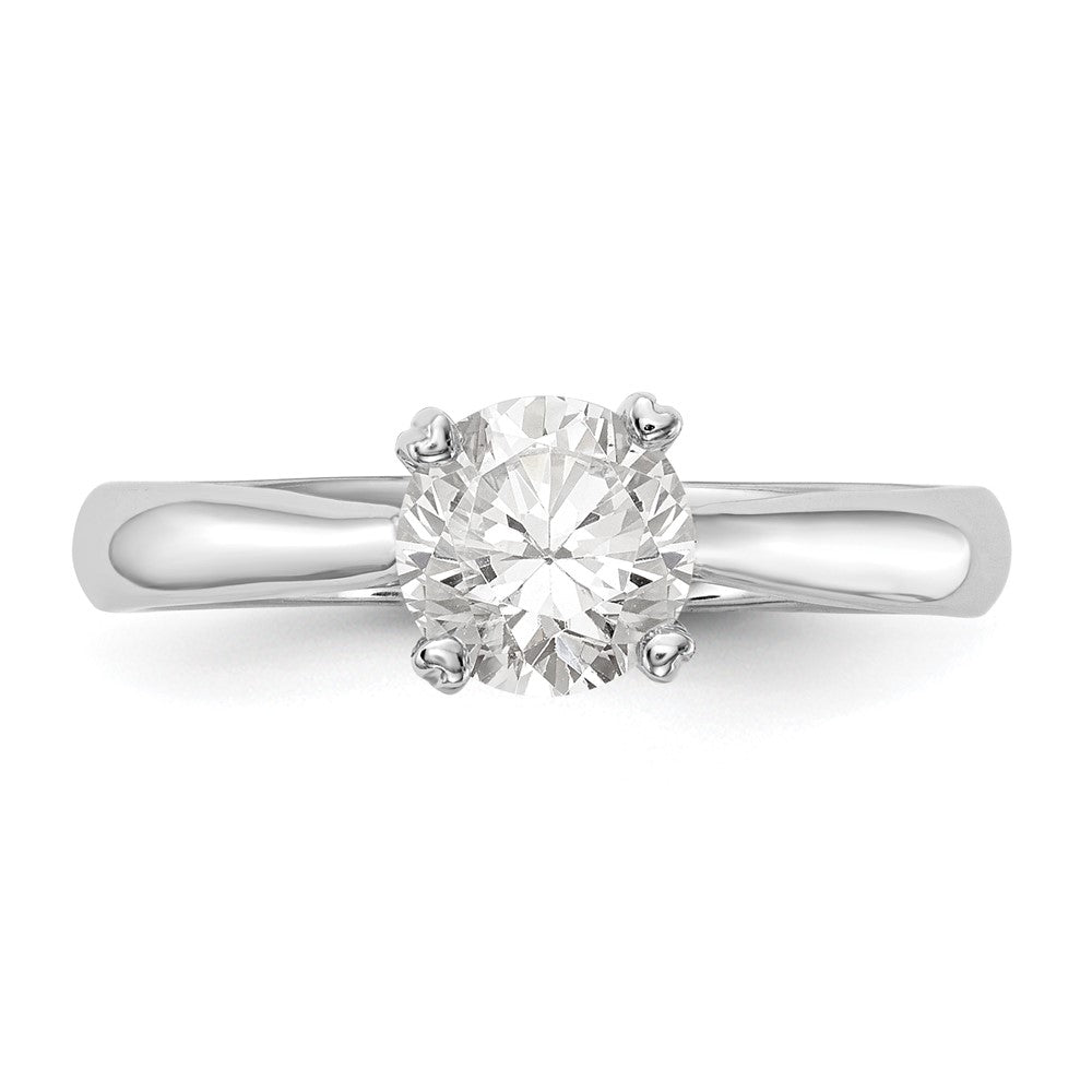 True Origin 14k White Gold 1/4 carat Certified Complete Lab Grown Diamond VS+ F+ Round Solitaire Engagement Ring
