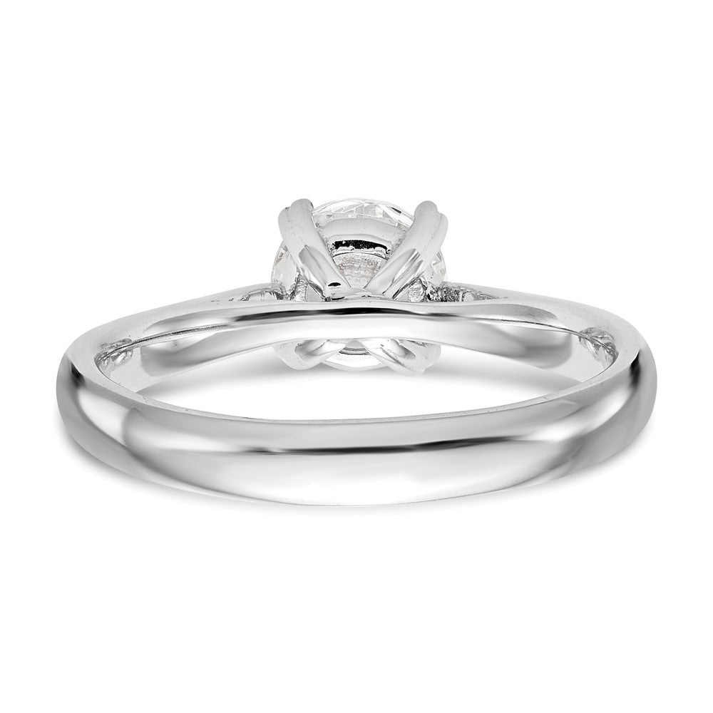 True Origin 14k White Gold 1/4 carat Certified Complete Lab Grown Diamond VS+ F+ Round Solitaire Engagement Ring