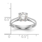 True Origin 14k White Gold 3/4 carat Certified Complete Lab Grown Diamond VS/SI+ G+ Round Solitaire Engagement Ring