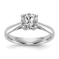 True Origin 14k White Gold 1/4 carat Certified Complete Lab Grown Diamond VS+ F+ Round Solitaire Engagement Ring