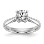 True Origin 14k White Gold 1/2 carat Certified Complete Lab Grown Diamond VS+ F+ Round Solitaire Engagement Ring