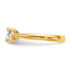 True Origin 14k 1 carat Certified Complete Lab Grown Diamond VS/SI+ G+ Round Solitaire Engagement Ring