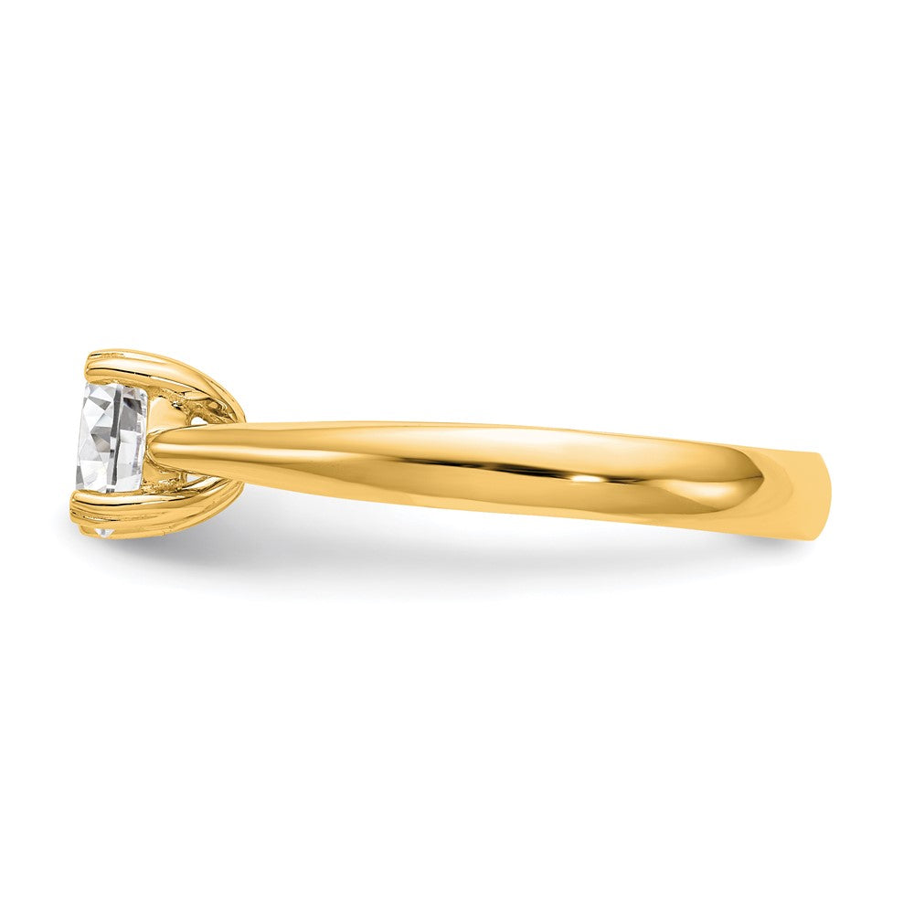 True Origin 14k 3/4 carat Certified Complete Lab Grown Diamond VS/SI+ G+ Round Solitaire Engagement Ring