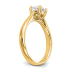 True Origin 14k 1/2 carat Certified Complete Lab Grown Diamond VS+ F+ Round Solitaire Engagement Ring