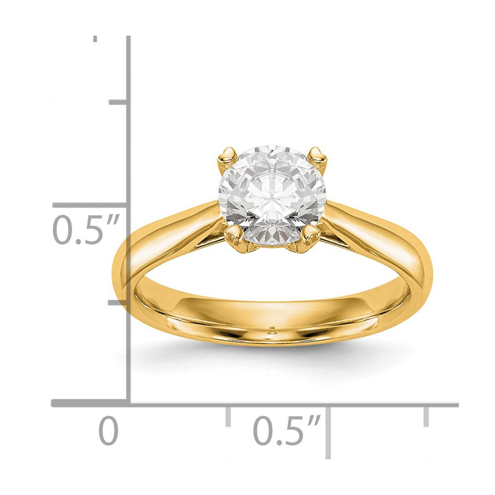 True Origin 14k 1 carat Certified Complete Lab Grown Diamond VS/SI+ G+ Round Solitaire Engagement Ring