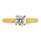 True Origin 14k 1 carat Lab Grown Diamond VS/SI+ G+ Round Solitaire Engagement Ring