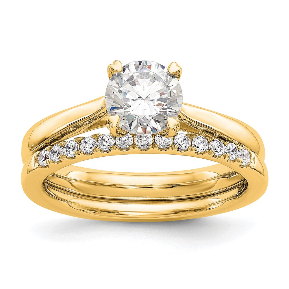 True Origin 14k 1 carat Lab Grown Diamond VS/SI+ G+ Round Solitaire Engagement Ring