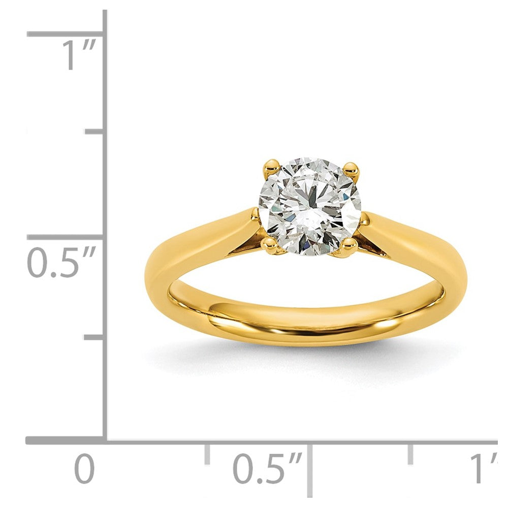 True Origin 14k 1 carat Lab Grown Diamond VS/SI+ G+ Round Solitaire Engagement Ring