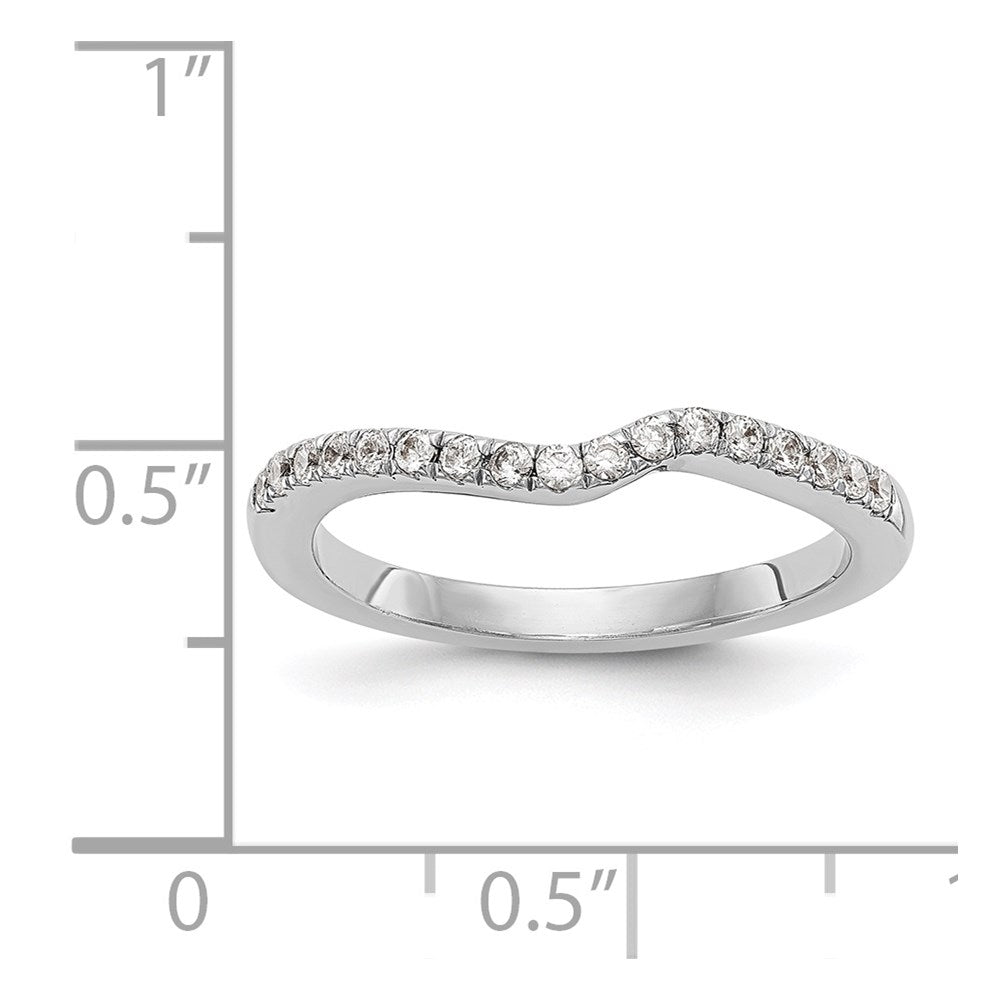 14kw Diamond Contoured Wedding Band