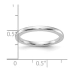 14k White Gold Polished Wedding Band
