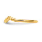 14K Yellow Gold Polished Contour Wedding Band