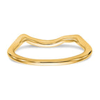 14K Yellow Gold Polished Contour Wedding Band