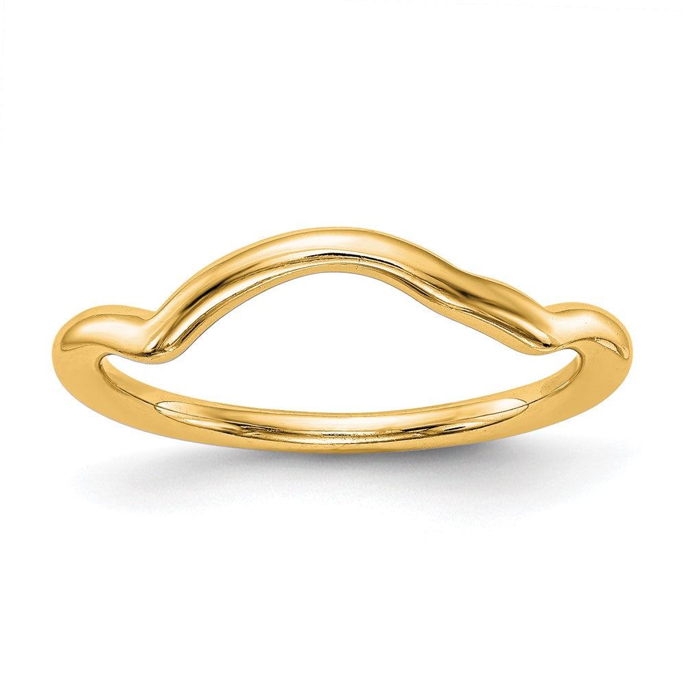 14K Yellow Gold Polished Contour Wedding Band