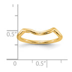 14K Yellow Gold Polished Contour Wedding Band