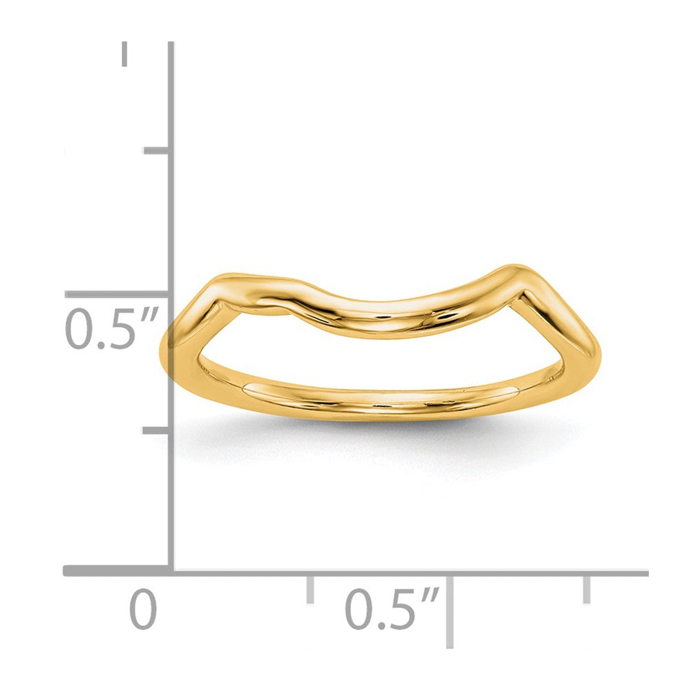 14K Yellow Gold Polished Contour Wedding Band